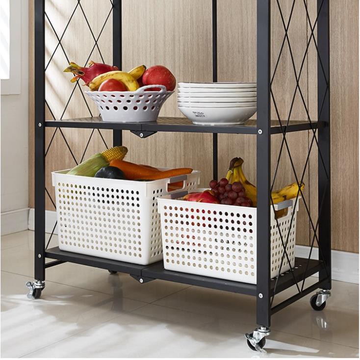 Kệ Để Đồ Gấp Gọn Sơn Tĩnh Điện , Kệ Đa Năng 3 4 5 Tầng Có Bánh Xe