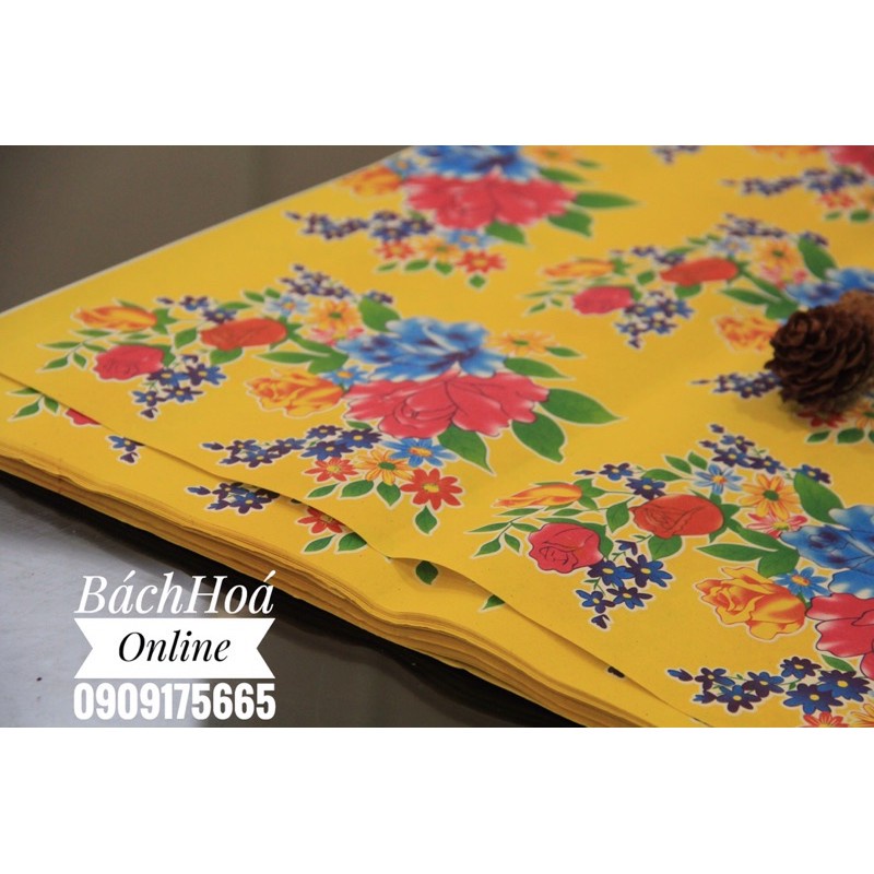 Giấy đỏ tết, mẫu hoa dùng để gói quà, chậu cây 55x65cm