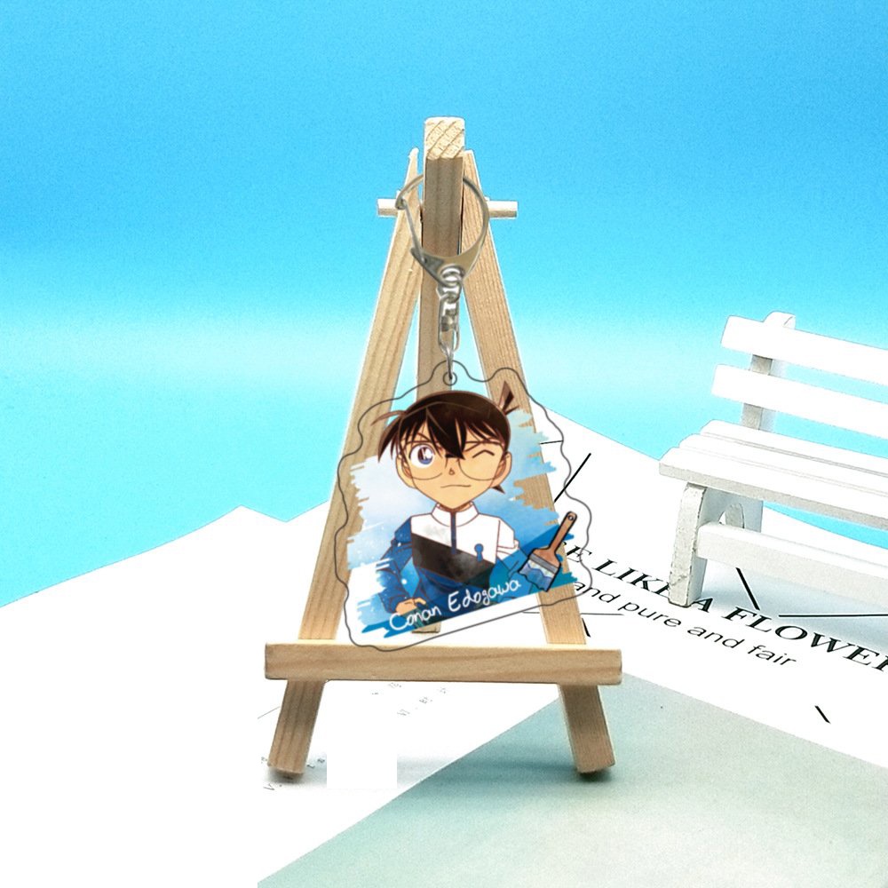 (Mica trong acrylic) Móc khóa THÁM TỬ LỪNG DANH CONAN ver MÀU NƯỚC Detective Conan anime chibi dễ thương xinh xắn