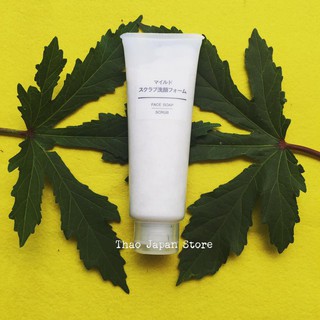 Sữa rửa mặt, tẩy da chết Muji Face Soap Scrub