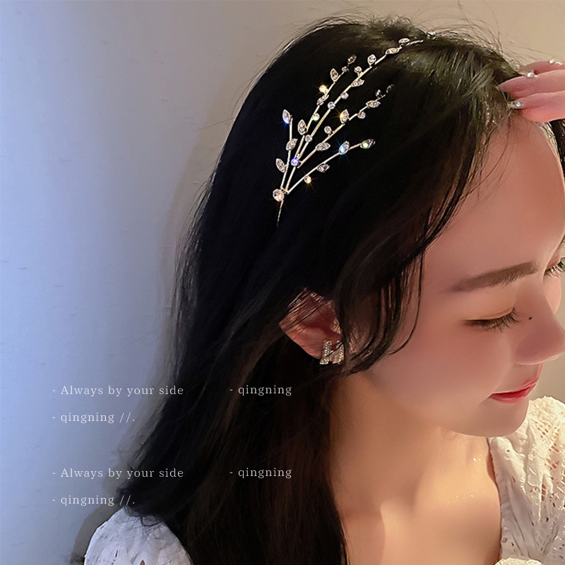 DREJEW Cài tóc đính đá phong cách Hàn Quốc thời trang mùa hè cho nữ