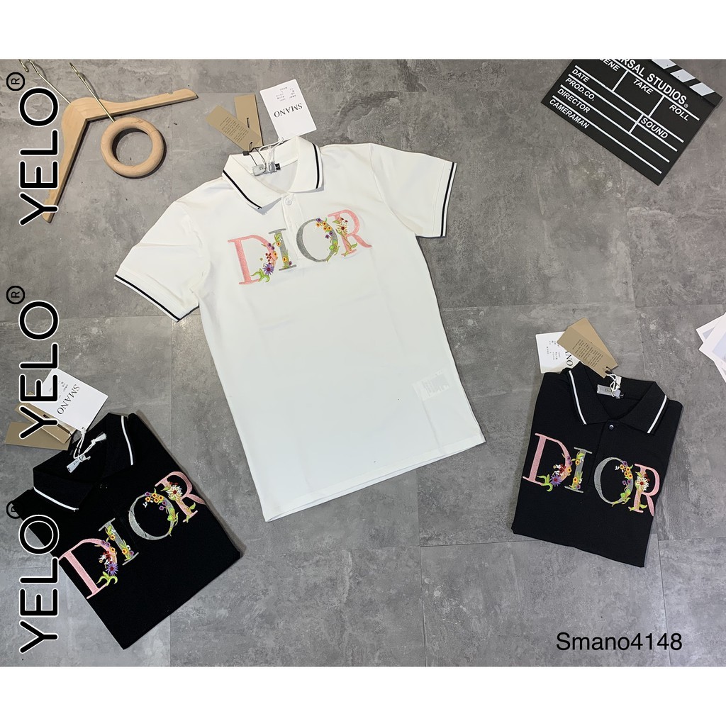 Áo Thun Có Cổ, Áo Phông Polo Nam In Chữ Phối Hoa Độc Lạ Chất Liệu Cotton Thời Trang Thoáng Mát YELO- AC82 | BigBuy360 - bigbuy360.vn