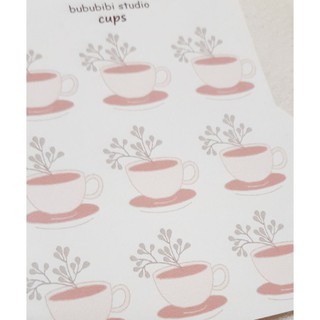 Tờ Bullet Journal/planner sticker: cups