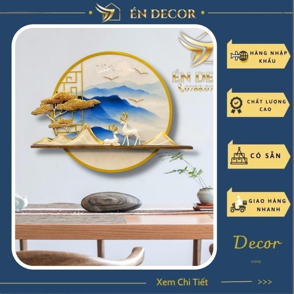 Tranh Phong Cảnh Treo Tường Đôi Hươu Nghệ Thuật, Tranh Sắt, Tranh Treo Tường Én Decor