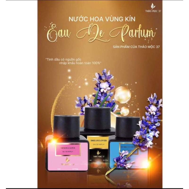 Nước Hoa Vùng Kín Thảo mộc 37, Nước Hoa Vùng Kín  Eau De Parfum lưu hương suốt 48 giờ