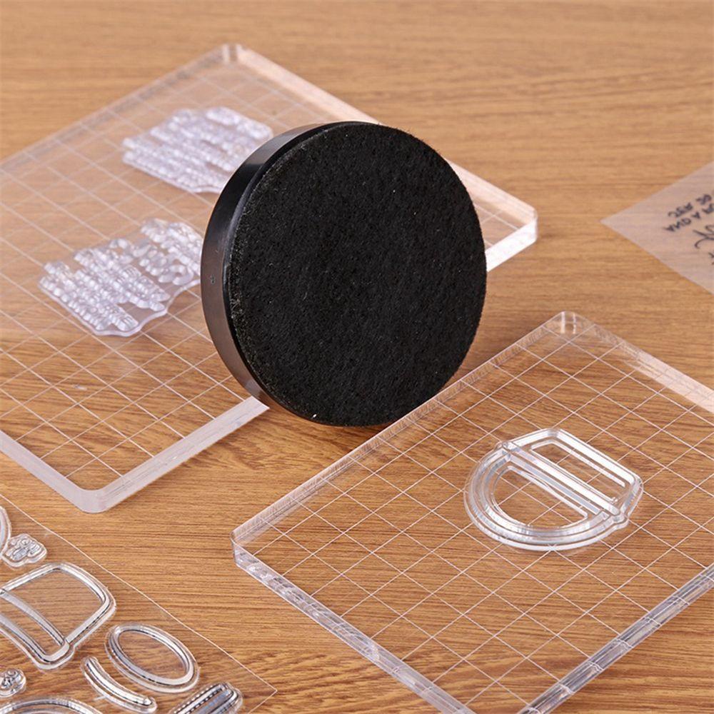 Dụng Cụ Dập Áp Suất Chất Liệu Acrylic 6x7.5cm ​ Dụng Cụ Đóng Dấu Trong Suốt Dùng Làm Tem Thủ Công