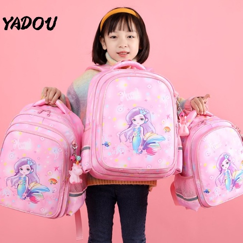 Cặp đi học YADOU sức chứa lớn thoải mái nhẹ nhàng hoạt hình dễ thương cho học sinh tiểu học