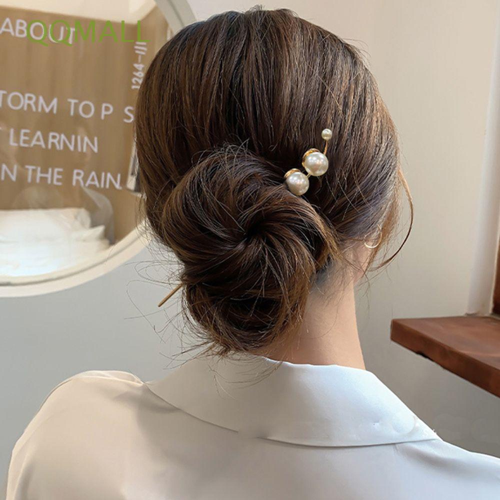 Trâm Cài Tóc Đính Ngọc Trai Nhân Tạo Bằng Hợp Kim Dành Cho Nữ