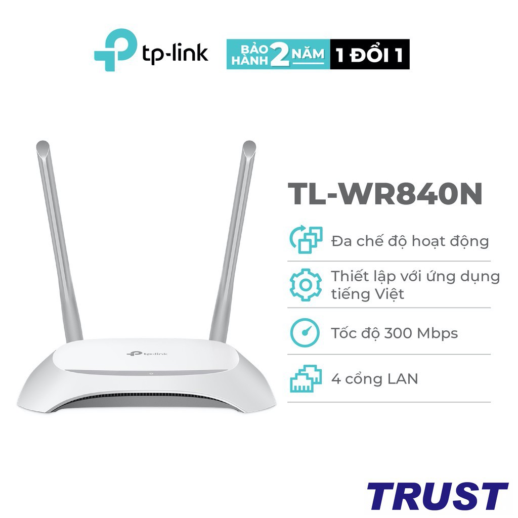 TP-Link N 300Mbps Bộ phát wifi không dây (Thiết bị mạng) - TL-WR840N - Hàng Chính Hãng | WebRaoVat - webraovat.net.vn