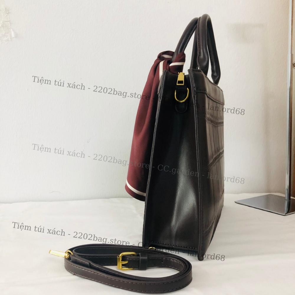Túi tote da dáng vuông quai xách to đựng vừa A4 túi xách hot nhất năm 2022