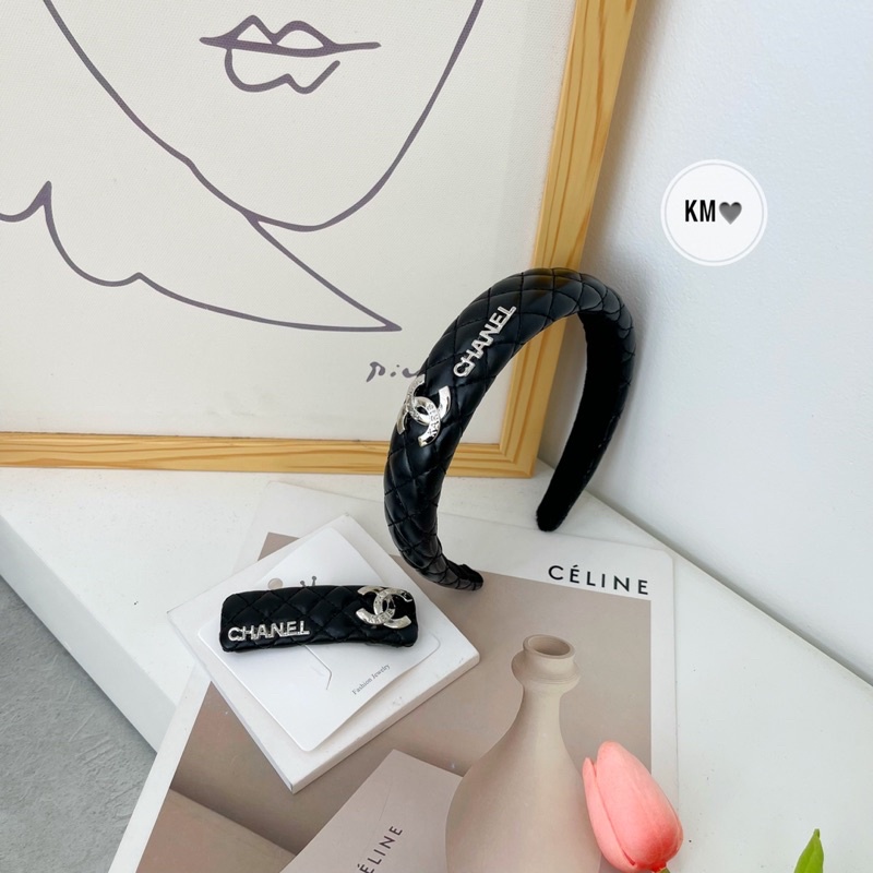 Băng đô / bờm tóc chất liệu da phối tag X 🍓