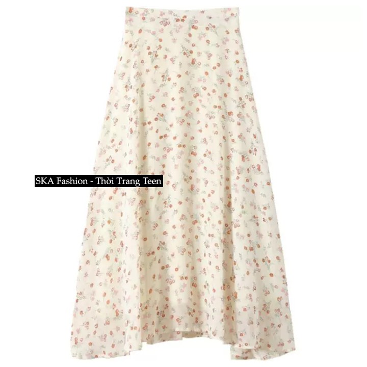 Chân Váy Trắng Dài Voan Midi Hoa Nhí, Chân Váy 2 Lớp - SKA | BigBuy360 - bigbuy360.vn