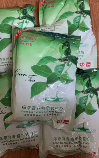1000g bột mặt nạ trà xanh đắp mặt