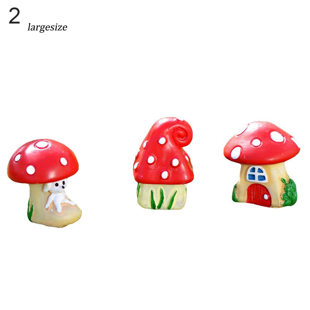 Set 3 mô hình trang trí DIY hình nấm/lọ hoa/cây xinh xắn đáng yêu