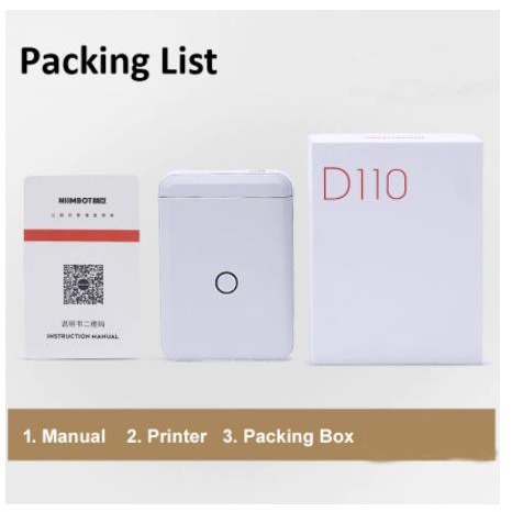 Máy In Nhãn Cầm Tay Không Dây Kết Nối Bluetooth Niimbot D110
