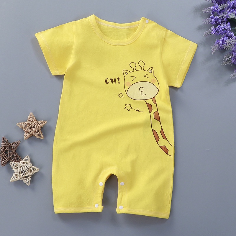 Bodysuit chất cotton thoáng mát cho bé Bộ đồ áo liền quần cộc tay sơ sinh từ 5 tháng - 2 tuổi