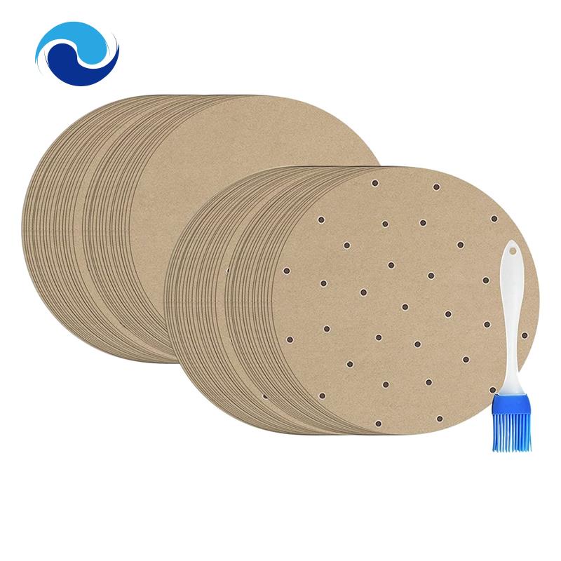 Set 201 Giấy Lót Nồi Hấp Bánh Bao Hình Tròn 9 Inch Bằng Bột Gỗ