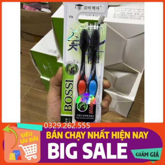 (FreeShip) Bàn Chải Đánh Răng Than Tre Hoạt Tính Hàn Quốc BOSSI NO921