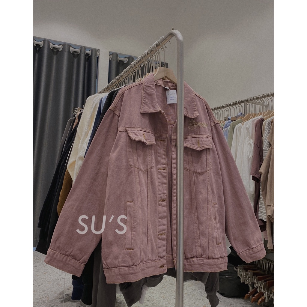 Áo khoác denim thêu chữ staocato A2017 SUSTORE