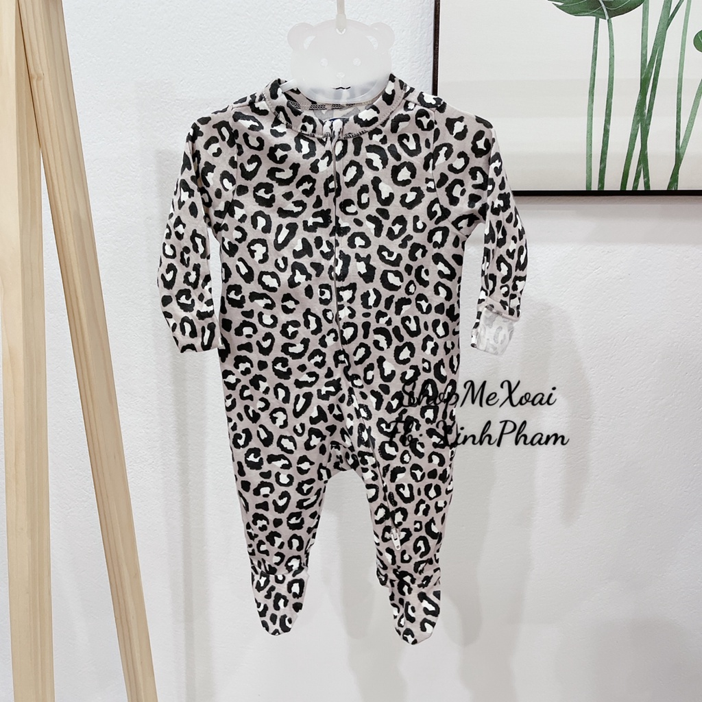 [Size 0-3M] Bodysleep suit, body ngủ cho bé màu beo Hiệu Oldnavy 1 size (3-5,3kg)