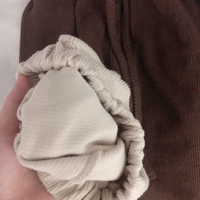 Quần Legging Dệt Kim Vải Nhung Mềm Mại Phối Dây Rút Phong Cách Hàn Quốc Thời Trang Mùa Thu Cho Bé