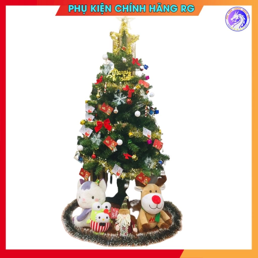 Cây thông noel mini trang trí nhà cửa kèm set phụ kiện siêu dễ thương 60cm/ 90cm/ 1m2 cây thông trang trí giáng sinh đẹp