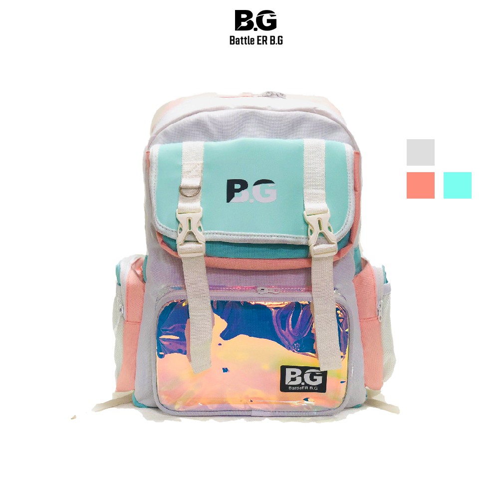 Balo đi học BATTLE ER B.G mẫu x002 hologram skyblue Unisex Streetwear Backpack