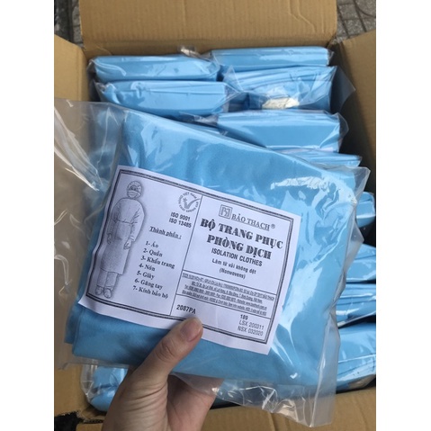 ✅ [CHÍNH HÃNG] Đồ Bảo Hộ Y Tế- Bảo Thạch, Bộ Trang Phục Phòng Dịch 7 Món -VT0689