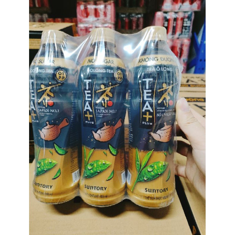 Trà Ô Long Không Đường Tea+ Suntory Chai 455ml | BigBuy360 - bigbuy360.vn