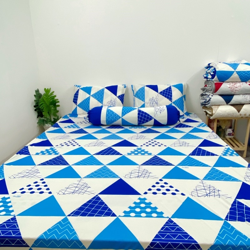 bộ drap thun hàn quốc mẫu tam giác (4 món) | BigBuy360 - bigbuy360.vn