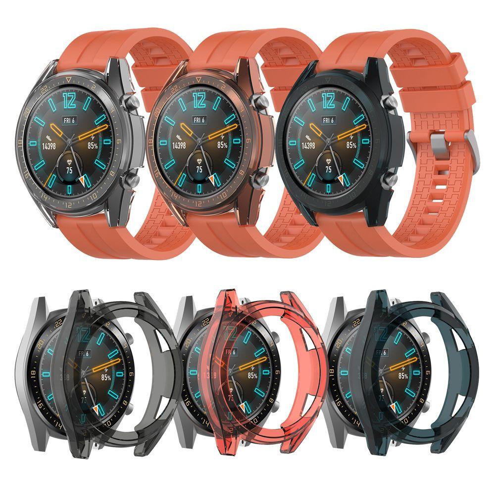 Ốp Bảo Vệ Bằng TPU Mềm Trong Suốt 46mm Cho Đồng Hồ Huawei Watch GT Active / GT 2