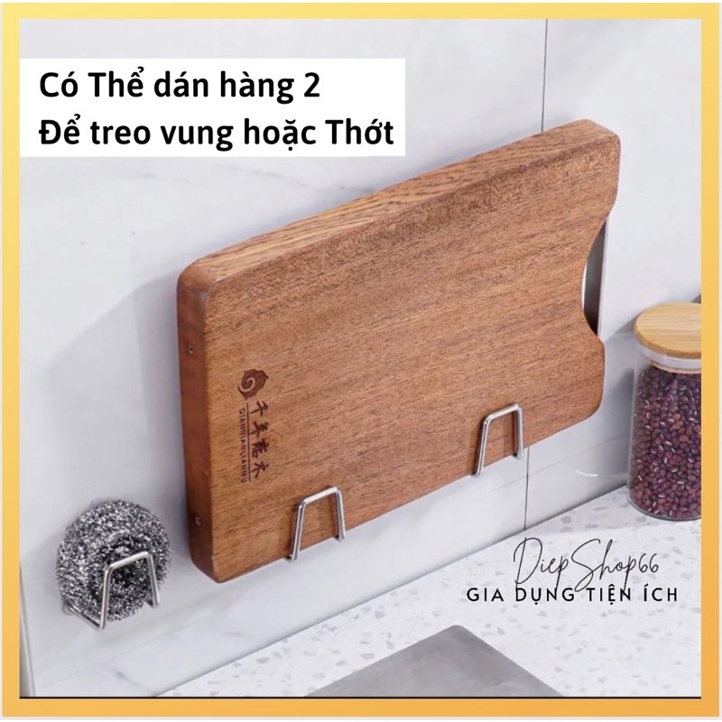 Móc để đồ đa năng nhà bếp ❤️nhà tắm bằng inox 304 -Để vung, thớt, miếng rửa bát, bông tắm