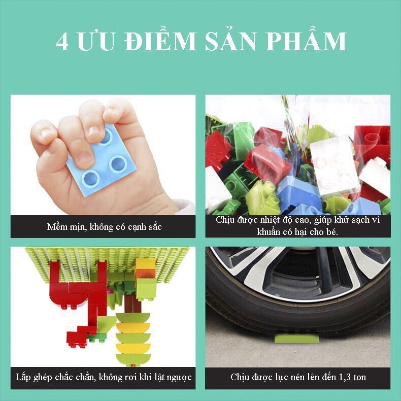 Đồ chơi lego size lớn lắp ghép sáng tạo - Đồ chơi Việt Nam an toàn chất lượng