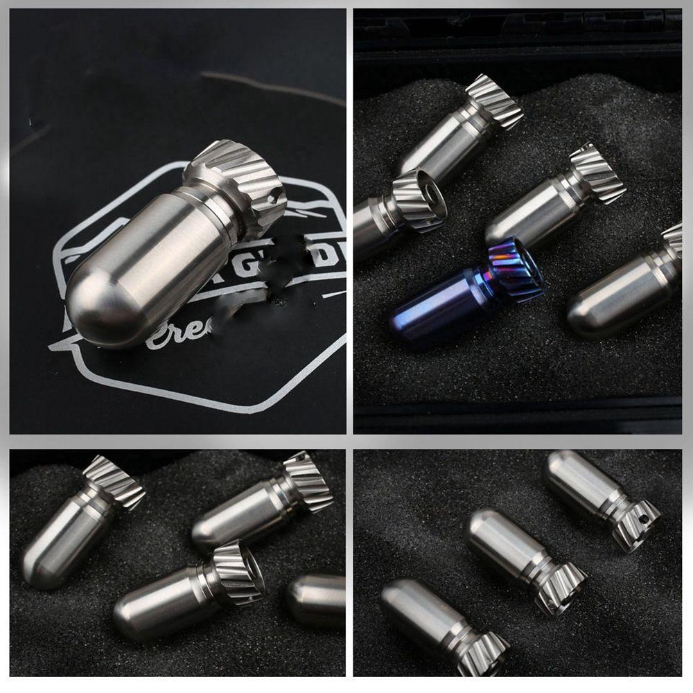 Bình Đựng Nước Mini Bằng Hợp Kim Titan Chống Ẩm Chống Thấm Nước Màu Cầu Vồng