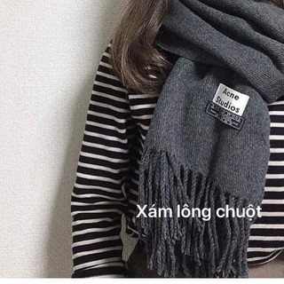 Khăn len dày màu trơn siêu ấm