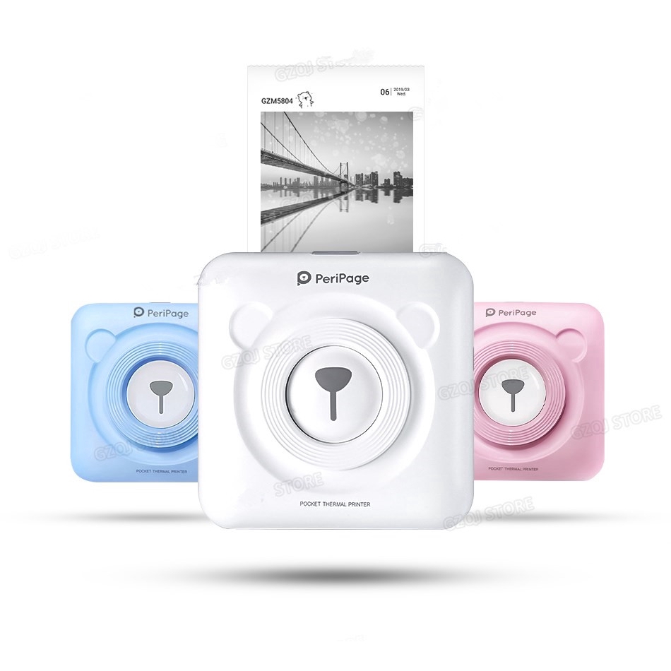 Máy in nhiệt Mini Bluetooth 4.0 không dây kèm phụ kiện chuyên dụng