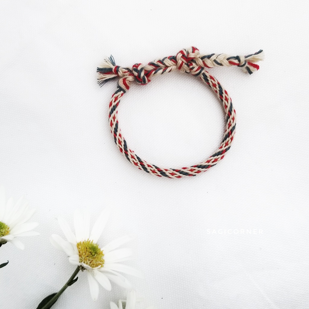 Vòng tay, vòng chân kumihimo bằng chỉ l Vòng chỉ handmade