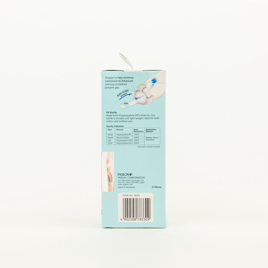 Bình Sữa Pigeon Softouch PP Plus Disney Baby - Màu Vàng 160ml/240ml
