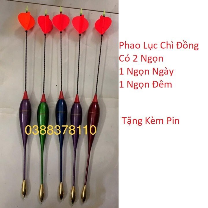 Phao Câu Lục Chì Đồng Có 2 Ngọn Bầu 22 24 26 28 30 32