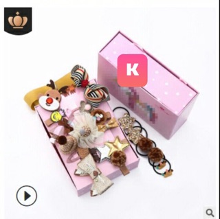 Set nơ cài tóc 24 món cho bé siêu xinh