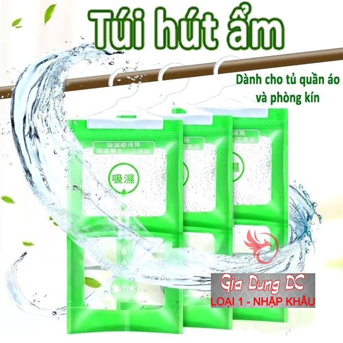 [Hàng Cao Cấp - 1 Đổi 1] Túi hút ẩm gói hạt hút ẩm tủ quần áo, trong phòng kín chống mốc có móc treo đa năng .