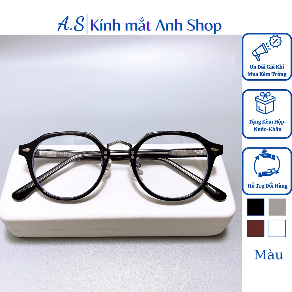 Kính tròn bé cao cấp thời trang nam nữ chất liệu nhựa dày dặn K9071