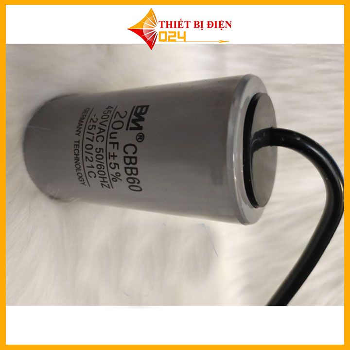 Tụ BM CBB60 10uf- 25uf-375V-450v loại tốt dùng cho máy bơm - mô tơ