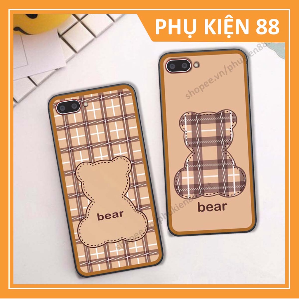Ốp lưng Oppo A3s / A1k ốp điện thoại LineBear, bé tóc xù, hoa siêu đẹp