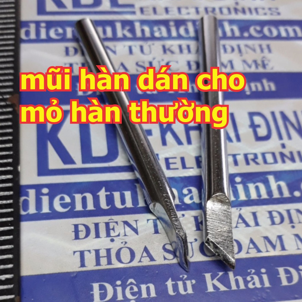 [Mã ELFLASH3 hoàn 10K xu đơn 20K] Mũi mỏ hàn dán loại tốt, dùng cho các mỏ hàn chì thông dụng 40W/60W kde2384