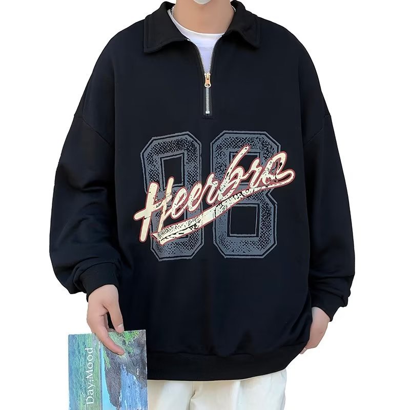 ⭐Áo Polo Sweater⭐Áo Thun POLO Có Khóa Kéo Nửa Thân Phong Cách Retro Mỹ Thời Trang Mùa Thu Hàng Mới Dành Cho Bạn Nữ Far142