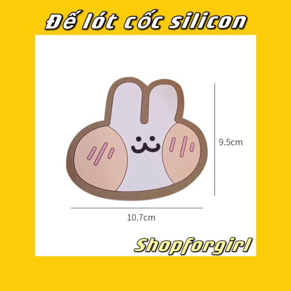 Đế silicone lót cốc cách nhiệt hình thú vật dễ thương - shop8868