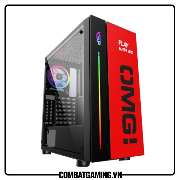 Case VSP LED Gaming OMG-II ATX màu đỏ