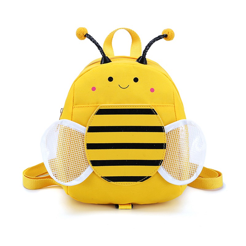 ◐Cặp học sinh mẫu giáo 2021 bé trai và gái hoạt hình chú ong nhỏ 1-3 tuổi Balo chống thất lạc sách cho