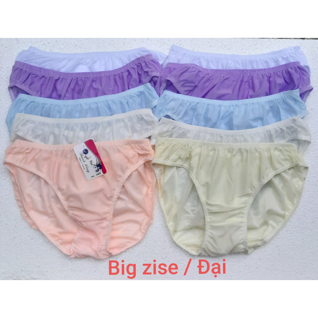 [5XL 90-106cm] Bộ 10 Quần lót nữ 60 đến 85kg Thun Lạnh độ co giãn hút mồ hôi size xuất khẩu